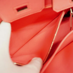 Hermès Birkin 25 Rose Azalea Swift PHW Handbag