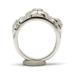 CHANEL Diamond-Paved 3 Symbol 18KT White Gold Ring