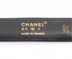 CHANEL CC CoCo Quilted Black Leather Gold Hardware Belt