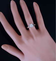 Rare Cartier 1.15ct E VS1 Princess Cut Diamond Engagement/ Wedding Ring