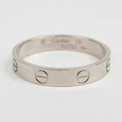 Cartier Mini /Wedding Love Ring 18KT White Gold #58/ US 8