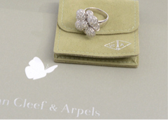 Van Cleef & Arpels VCA Diamond Cosmos Flower High-Jewelry 18KT Gold Ring