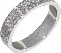 Cartier Diamond Paved 18KT White Gold Wedding Love Ring