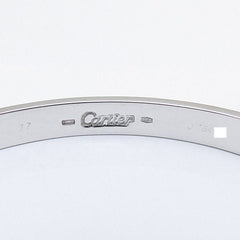 Cartier 18KT White Gold Love Bracelet Size 17 w/ Cert