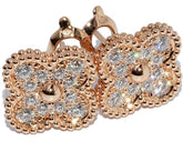 Van Cleef & Arpels Diamond Vintage Alhambra Ear Studs