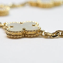 Van Cleef & Arpels (VCA) Vintage Alhambra Mother of Pearl 5 Motif Bracelet