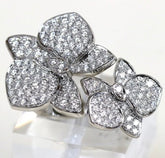 Cartier Caresse D’Orchidees Diamond-Paved 18KT White Gold Ring Size 52