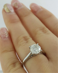 Cartier 1.70 ct Solitaire Diamond H/ VS2 Engagement Wedding Ring Sz 5