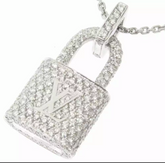 Louis Vuitton Diamond Paved Lockit Pendentiff Necklace