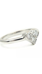 Tiffany & Co. PT950 Diamond Sentimental Heart Ring Sz 5