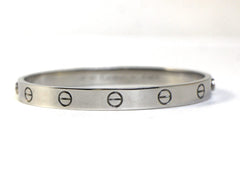 Cartier 18KT White Gold Love Bracelet Size 17