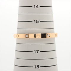 Cartier 4 Diamond 18KT Rose Gold Love Bracelet, Size 17, New Screw Model