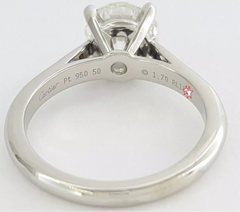 Cartier 1.70 ct Solitaire Diamond H/ VS2 Engagement Wedding Ring Sz 5