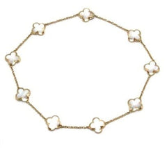 Van Cleef & Arpels Pure Alhambra Mother of Pearl 9 Motif Necklace
