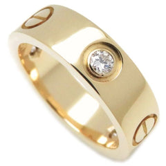 Cartier 3P Diamond 18KT Yellow Gold Love Ring #51