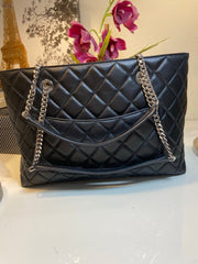 CHANEL Timeless Shopper Tote Black Lambskin Matelasse Handbag