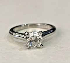 Cartier 1.01ct VVS2 Engagement/ Wedding Platinum Ring