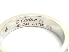 Cartier 1P Diamond Mini Wedding Love Ring 18KT White Gold #53