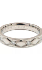 CHANEL PT950 Platinum & Diamonds Matelasse Ring