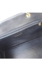 Auth CHANEL Grand Shopper Tote (GST) Black Lambskin Leather Handbag
