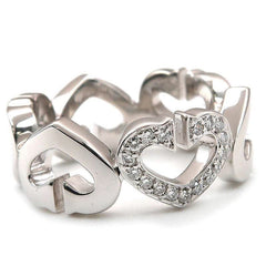 Cartier C Heart Diamond 18KT Gold Ring