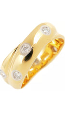 Auth Tiffany & Co. Etoile Diamond Gold & Platinum Ring