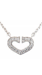 Cartier C Heart 18KT Gold & Diamond Necklace