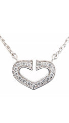Cartier C Heart 18KT Gold & Diamond Necklace