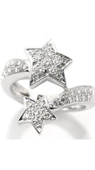 Authentic CHANEL Comete Diamond 18KT Gold Ring