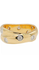 Auth Tiffany & Co. Etoile Diamond Gold & Platinum Ring