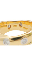 Auth Tiffany & Co. Etoile Diamond Gold & Platinum Ring