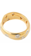 Auth Tiffany & Co. Etoile Diamond Gold & Platinum Ring