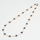 Van Cleef & Arpels Lapis Lazuli Vintage Alhambra 20 Motif 18Kt Yellow Gold Necklace