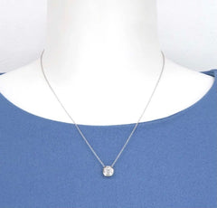 Tiffany & Co. Diamond 0.90ct Lucida Platinum Pendant Necklace