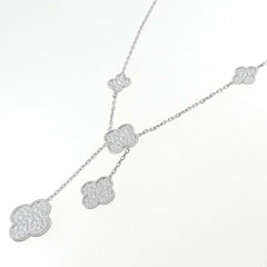 Van Cleef & Arpels Magic Alhambra Diamond- Paved White Gold 6- Motif Necklace