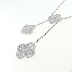 Van Cleef & Arpels Magic Alhambra Diamond- Paved White Gold 6- Motif Necklace