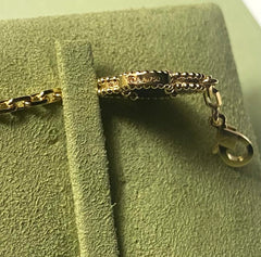 Van Cleef & Arpels Vintage Alhambra Diamond Sevres Porcelain 18KT Yellow Gold Bracelet