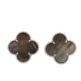 Rare Van Cleef & Arpels Black Mother of Pearl Magic Alhambra Earrings