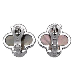 Rare Van Cleef & Arpels Black Mother of Pearl Magic Alhambra Earrings