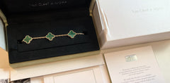 Van Cleef & Arpels Malachite Vintage Alhambra Bracelet