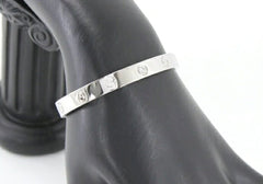 Cartier 4 Diamond 18KT White Gold Love Bracelet, Size 16