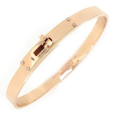 Hermes Diamond 18KT Rose Gold Kelly PM Bracelet
