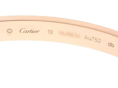 Cartier Love Bracelet 18KT Rose Gold Size 19