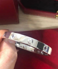 Cartier Multi Color Gemstone Rainbow White Gold Love Bracelet