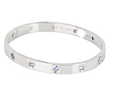 Cartier Multi Color Gemstone Rainbow White Gold Love Bracelet
