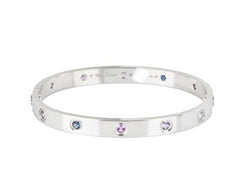 Cartier Multi Color Gemstone Rainbow White Gold Love Bracelet