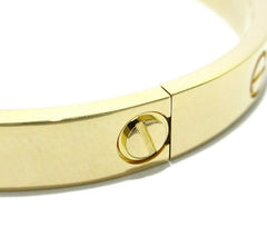Cartier 18KT Yellow Gold Love Bracelet, Size 17, New Screw System w/ Certificate