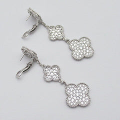 Van Cleef & Arpels Diamond Magic Alhambra 3 Tier 18KT White Gold Earrings
