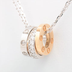 Cartier Diamond 3 Ring Love Set Pendant & Chain ~Necklace