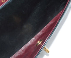 CHANEL Vintage Black Lambskin Leather Medium Double Flap w/ 24KT Gold Hardware